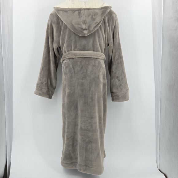 LL Bean Hooded Wicked Plush Long Robe Womens Size Large Sherpa Soft Cozy Bath - Picture 4 of 10